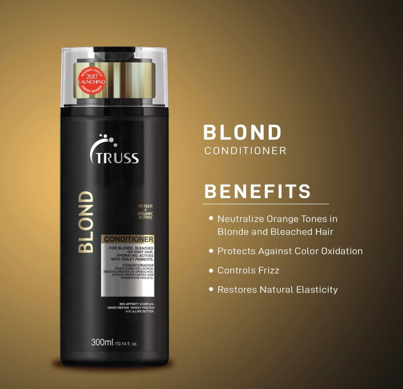 TRUSS Blond Shampoo - Violet Purple Shampoo For Blonde, Bleached & Gray Hair