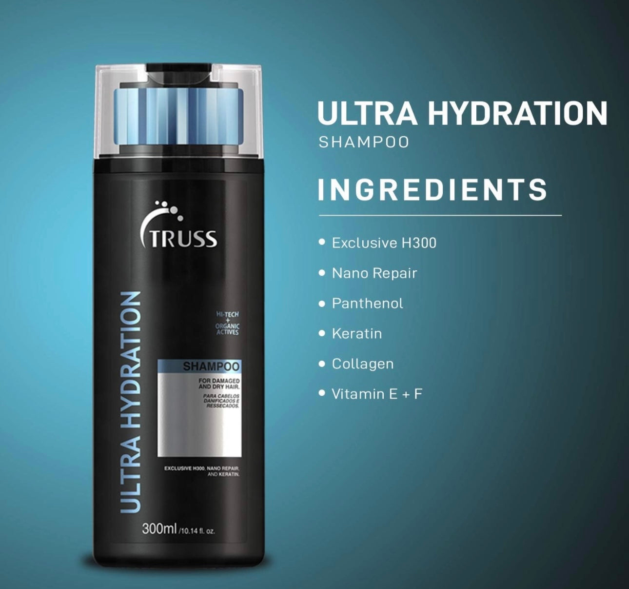 Truss Ultra Hydration Shampoo for Dry Damaged Hair