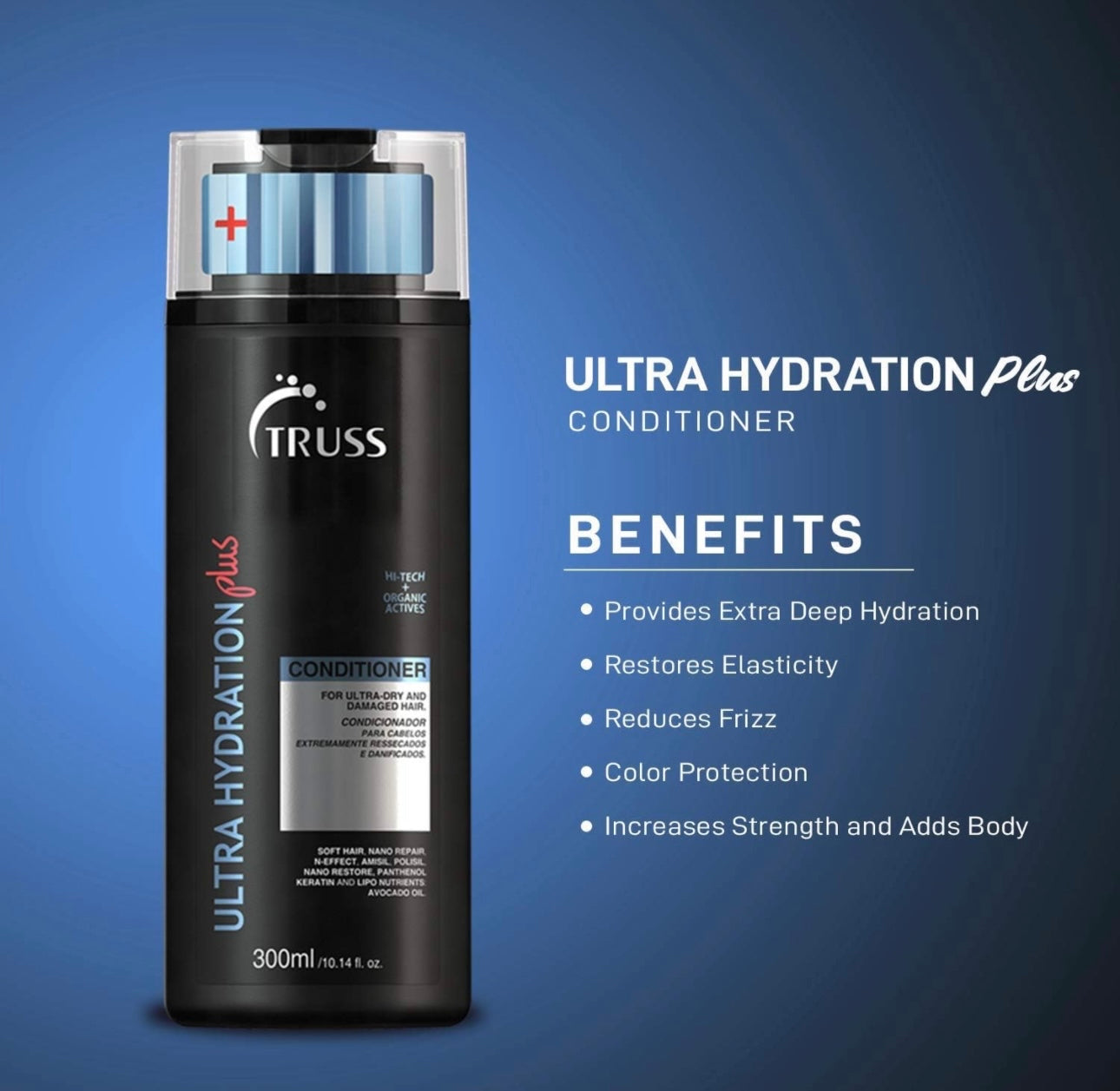 Ultra Hydration PLUS Conditioner - For Extremely Dry, Damaged Hair, Intensive Repair, Hydration, Restores Elasticity, Color Protection, Anti-Frizz Conditioner