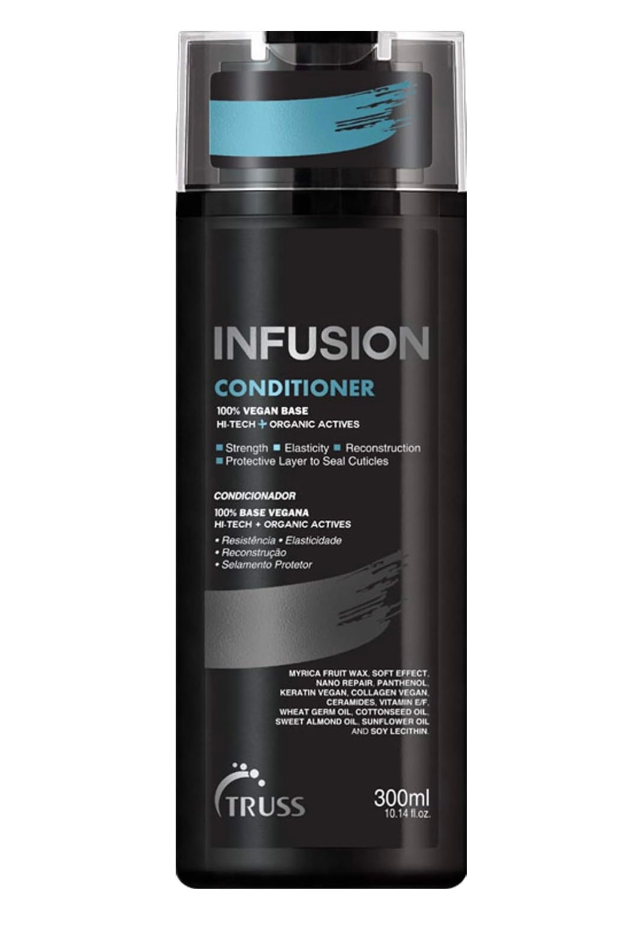 Infusion Conditioner for Dry, Damaged Hair - 100% Vegan Base Deeply Hydrates, Protects & Restores for Strong and soft hair